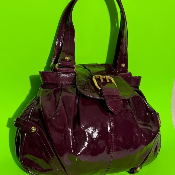 Dooney & Bourke Glossy Burgundy Shoulder Bag - Picture 2 of 15